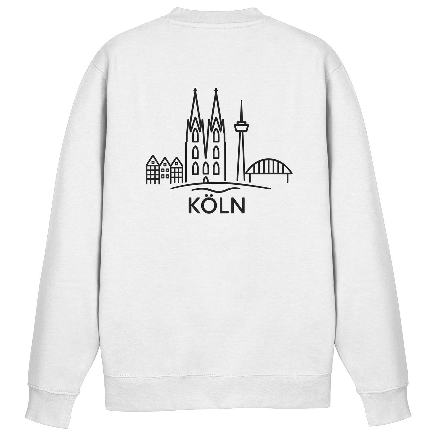 Köln Skyline (großer Druck auf dem Rücken) - Basic Sweatshirt