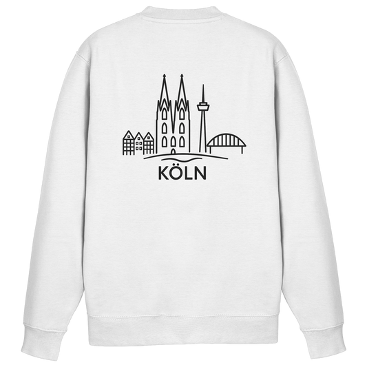Köln Skyline (großer Druck auf dem Rücken) - Basic Sweatshirt