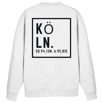 Köln Koordinaten (großer Druck auf dem Rücken) - Basic Sweatshirt