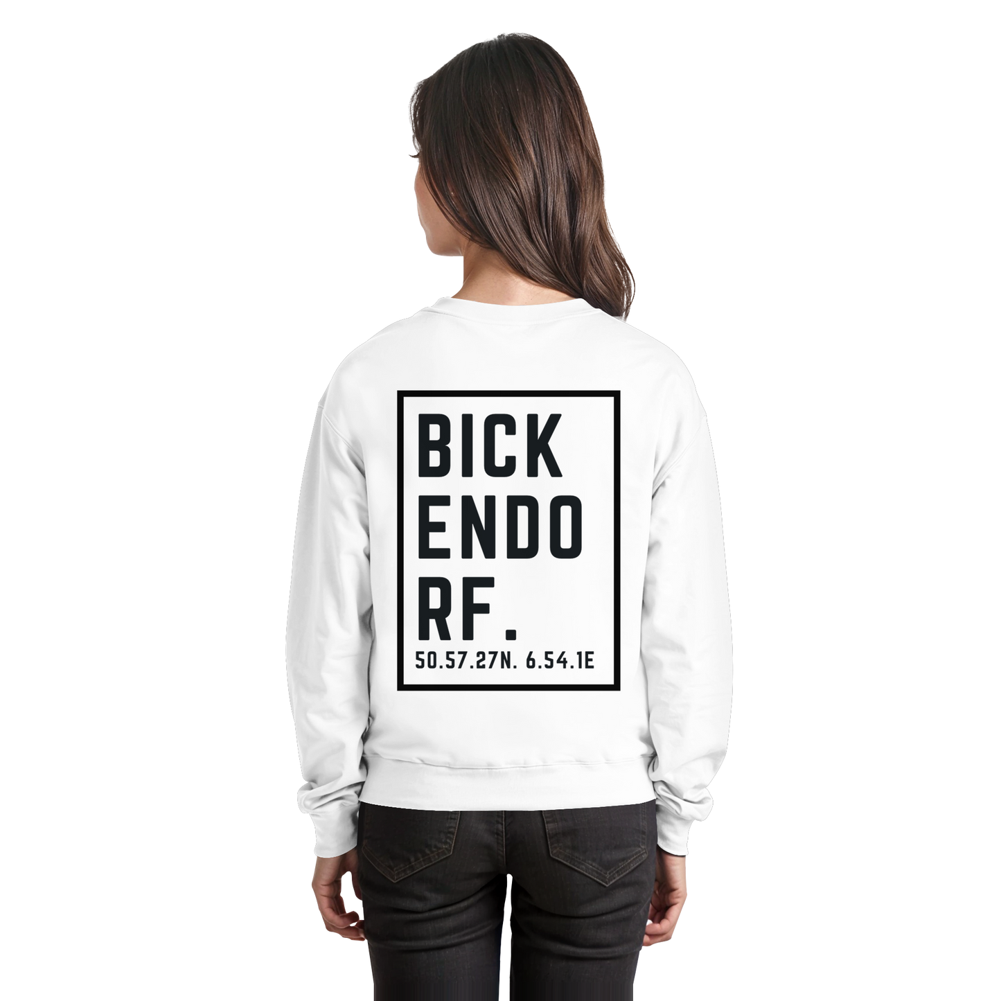 Bickendorf Koordinaten (großer Druck auf dem Rücken) - Basic Sweatshirt