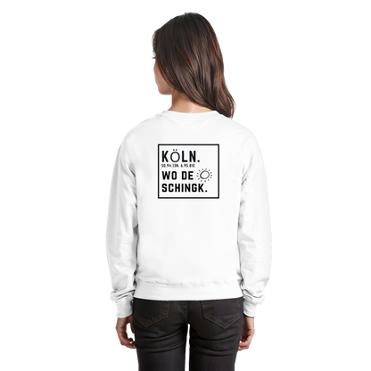 Wo de Sonn schingk - Köln Druck Rücken  - Basic Sweatshirt
