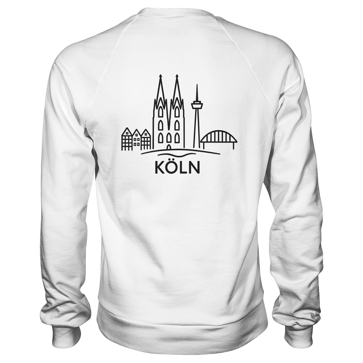 Köln Skyline (großer Druck auf dem Rücken) - Basic Sweatshirt