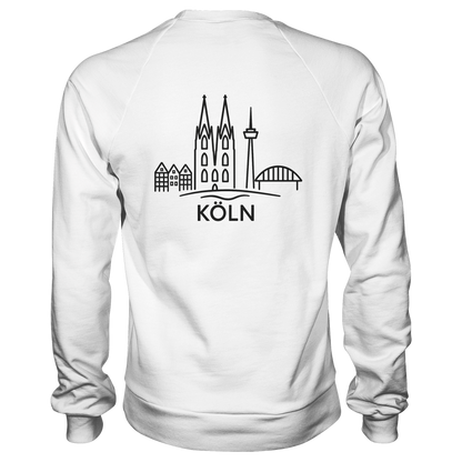 Köln Skyline (großer Druck auf dem Rücken) - Basic Sweatshirt