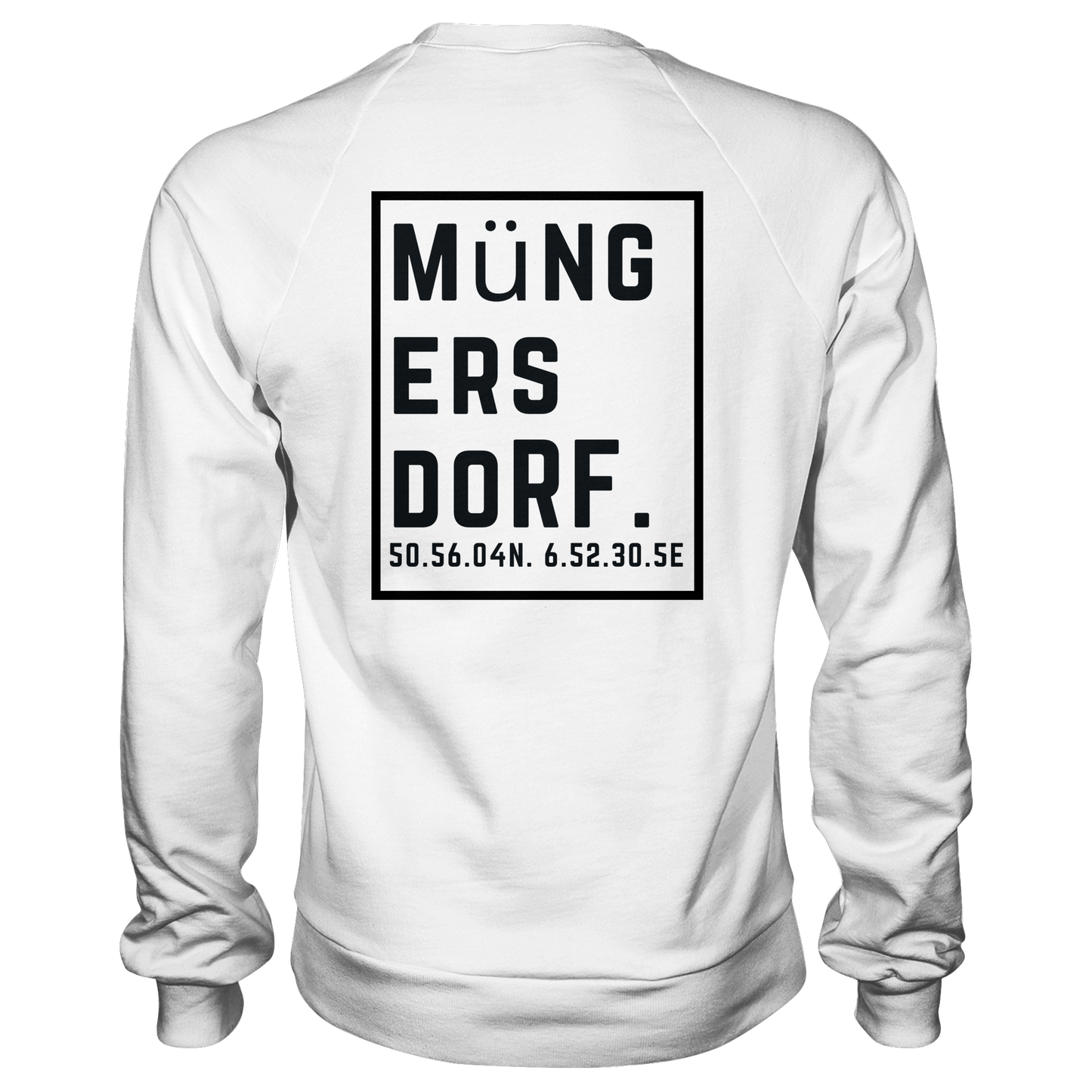Müngersdorf Koordinaten (großer Druck auf dem Rücken) - Basic Sweatshirt