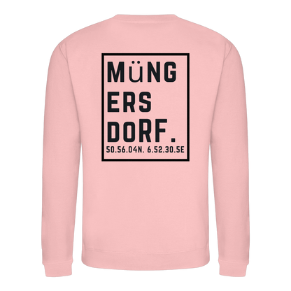 Müngersdorf Koordinaten (großer Druck auf dem Rücken) - Basic Sweatshirt