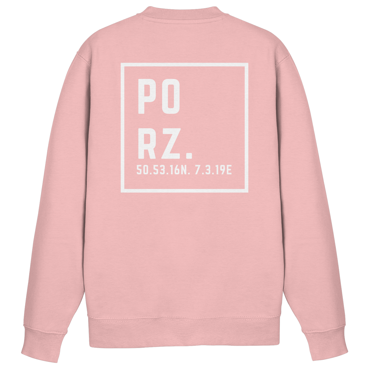 Porz Koordinaten (großer Druck Rücken) - Basic Sweatshirt