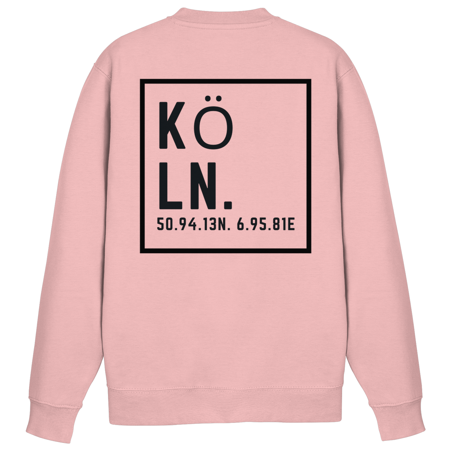 Köln Koordinaten (großer Druck auf dem Rücken) - Basic Sweatshirt