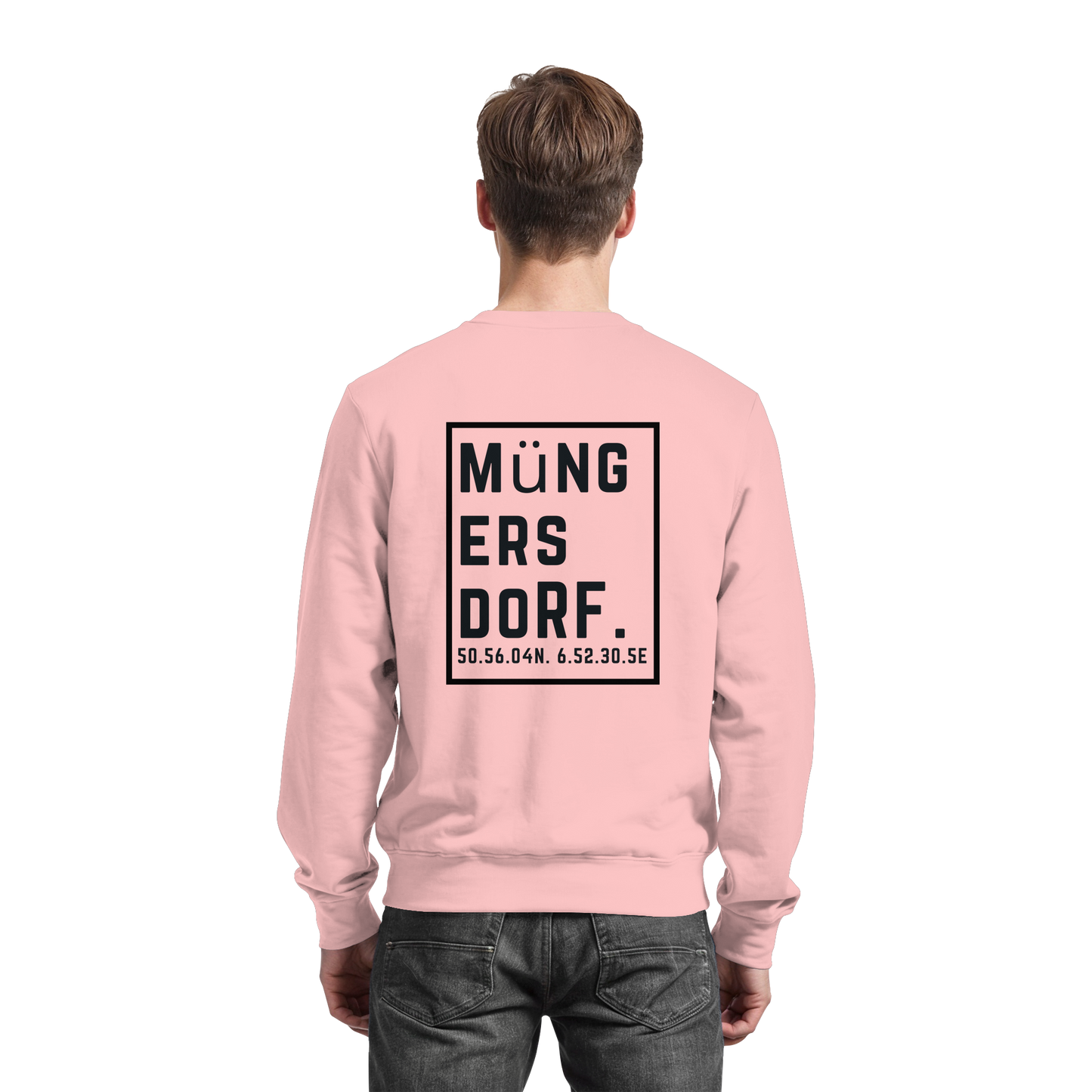 Müngersdorf Koordinaten (großer Druck auf dem Rücken) - Basic Sweatshirt