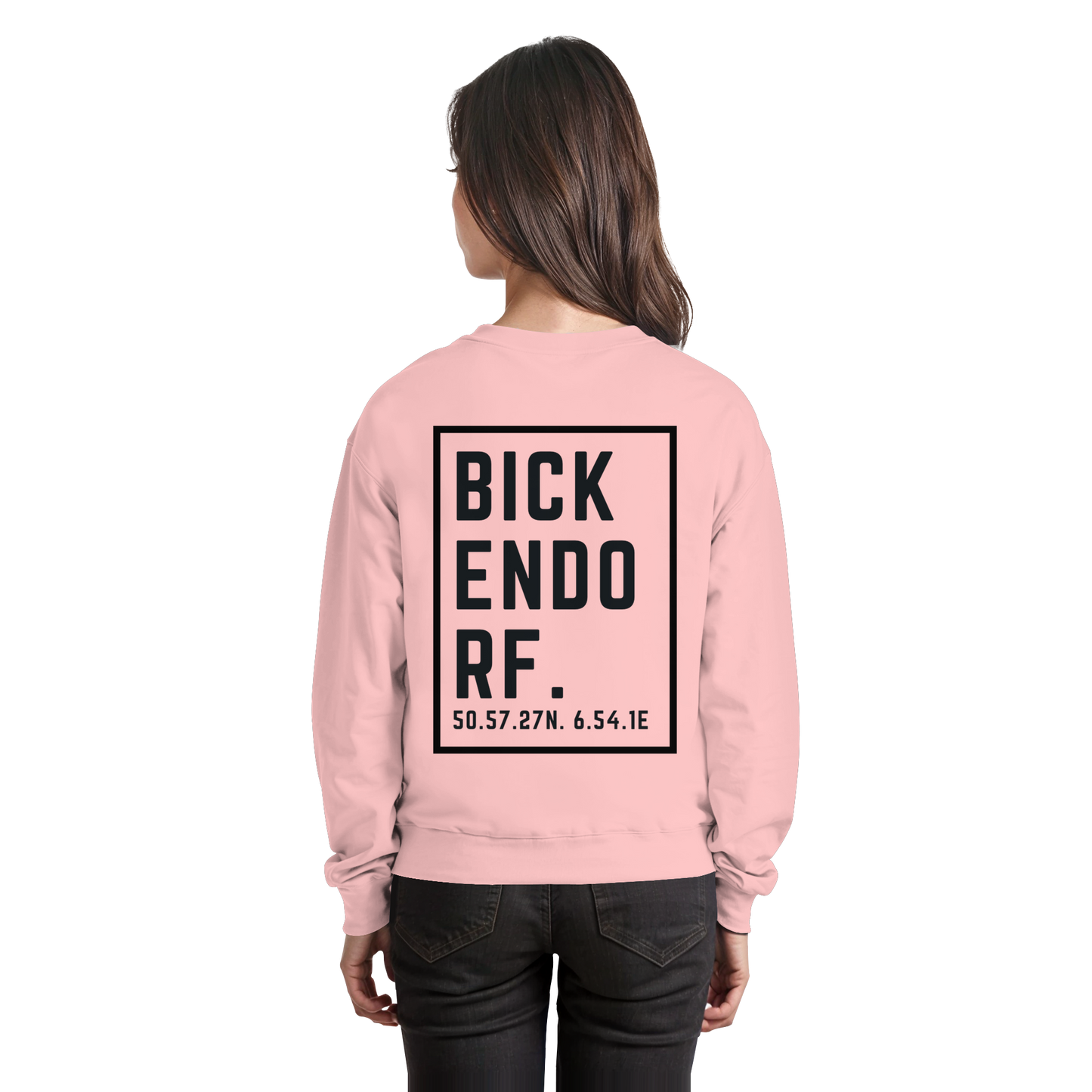 Bickendorf Koordinaten (großer Druck auf dem Rücken) - Basic Sweatshirt