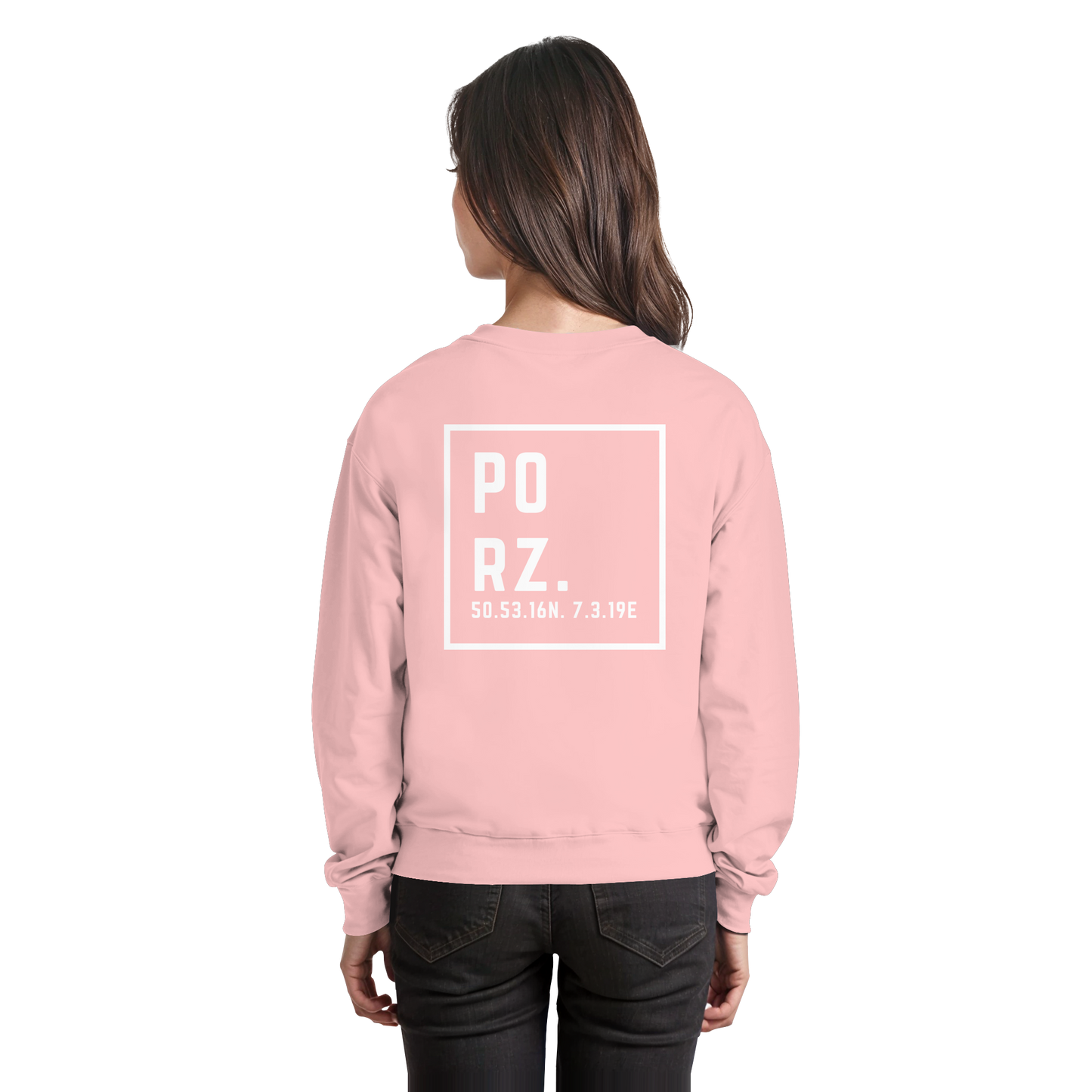 Porz Koordinaten (großer Druck Rücken) - Basic Sweatshirt