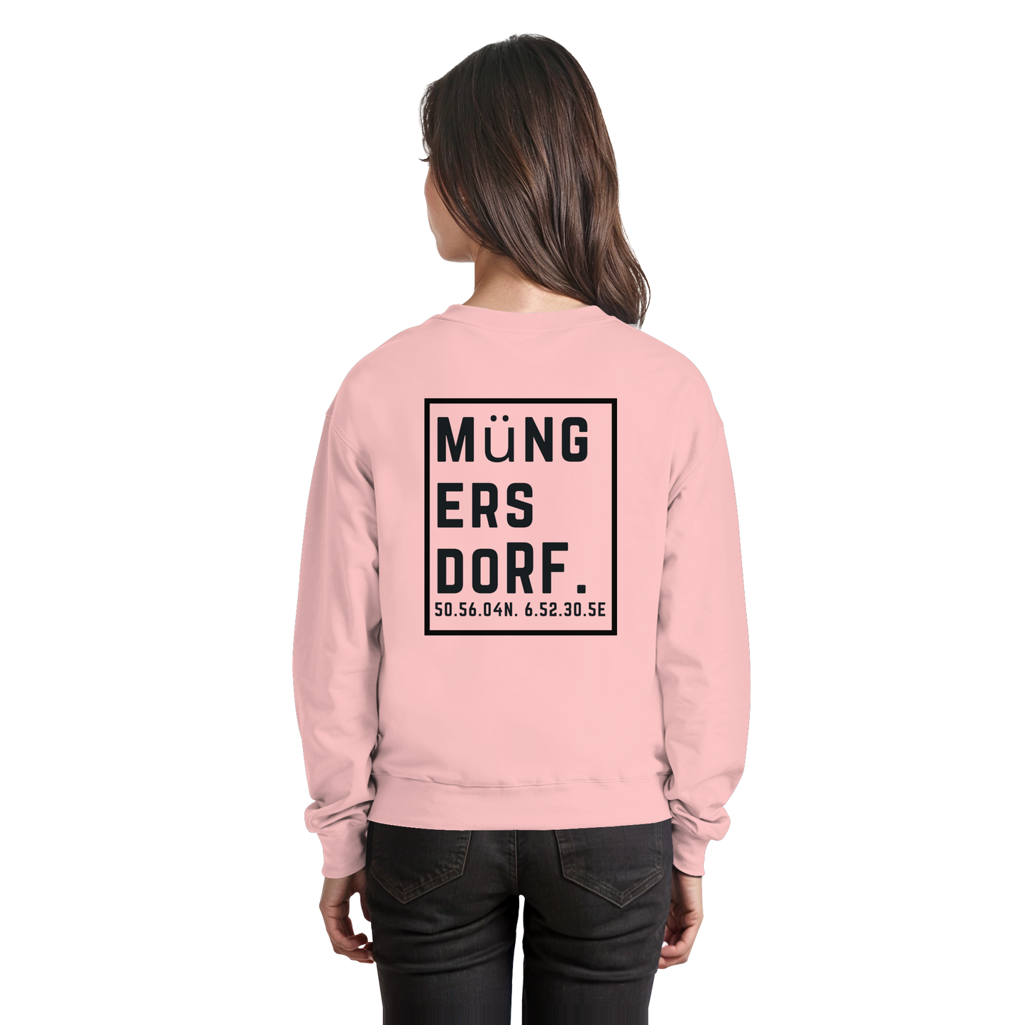 Müngersdorf Koordinaten (großer Druck auf dem Rücken) - Basic Sweatshirt