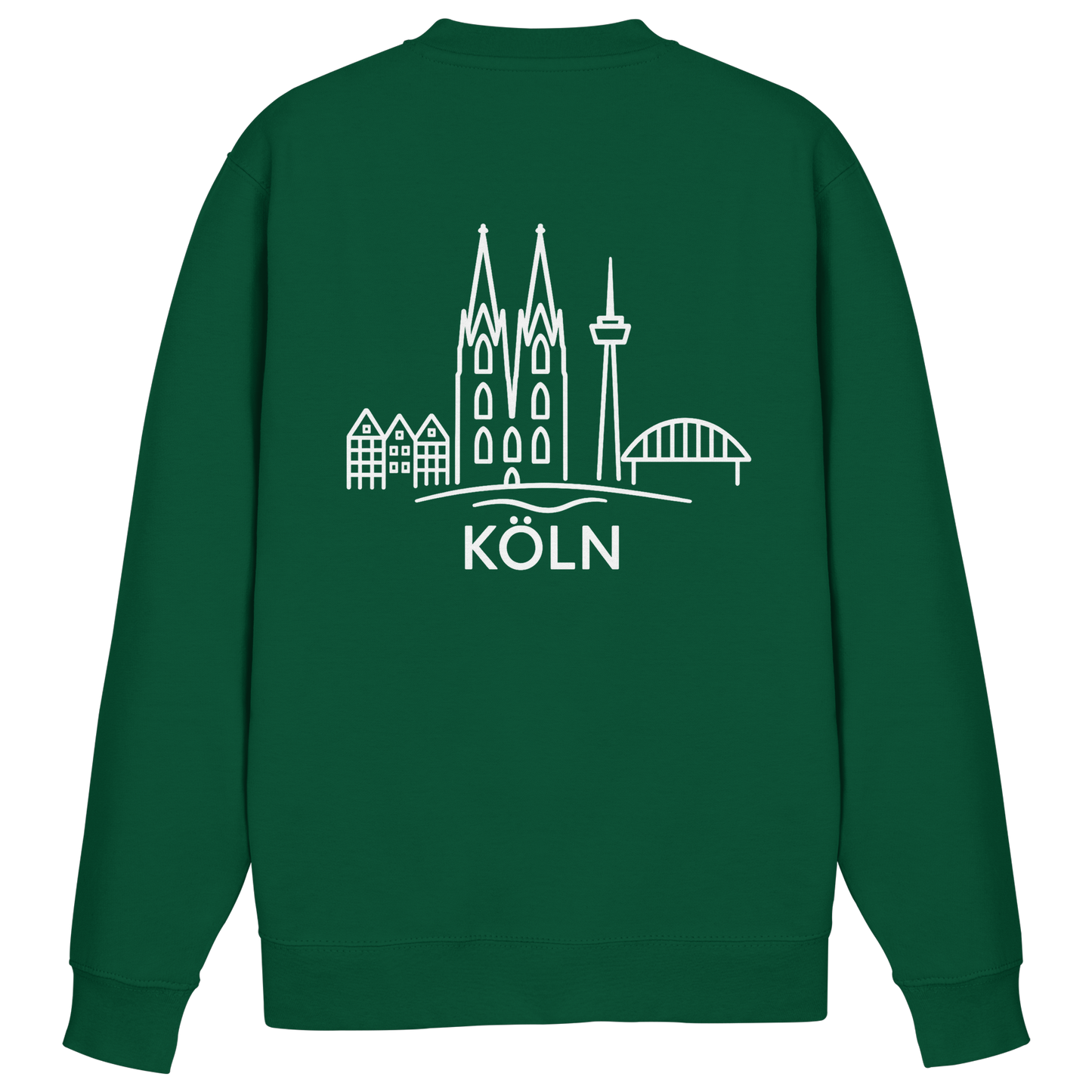 Köln Skyline (großer Druck auf dem Rücken) - Basic Sweatshirt