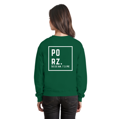 Porz Koordinaten (großer Druck Rücken) - Basic Sweatshirt