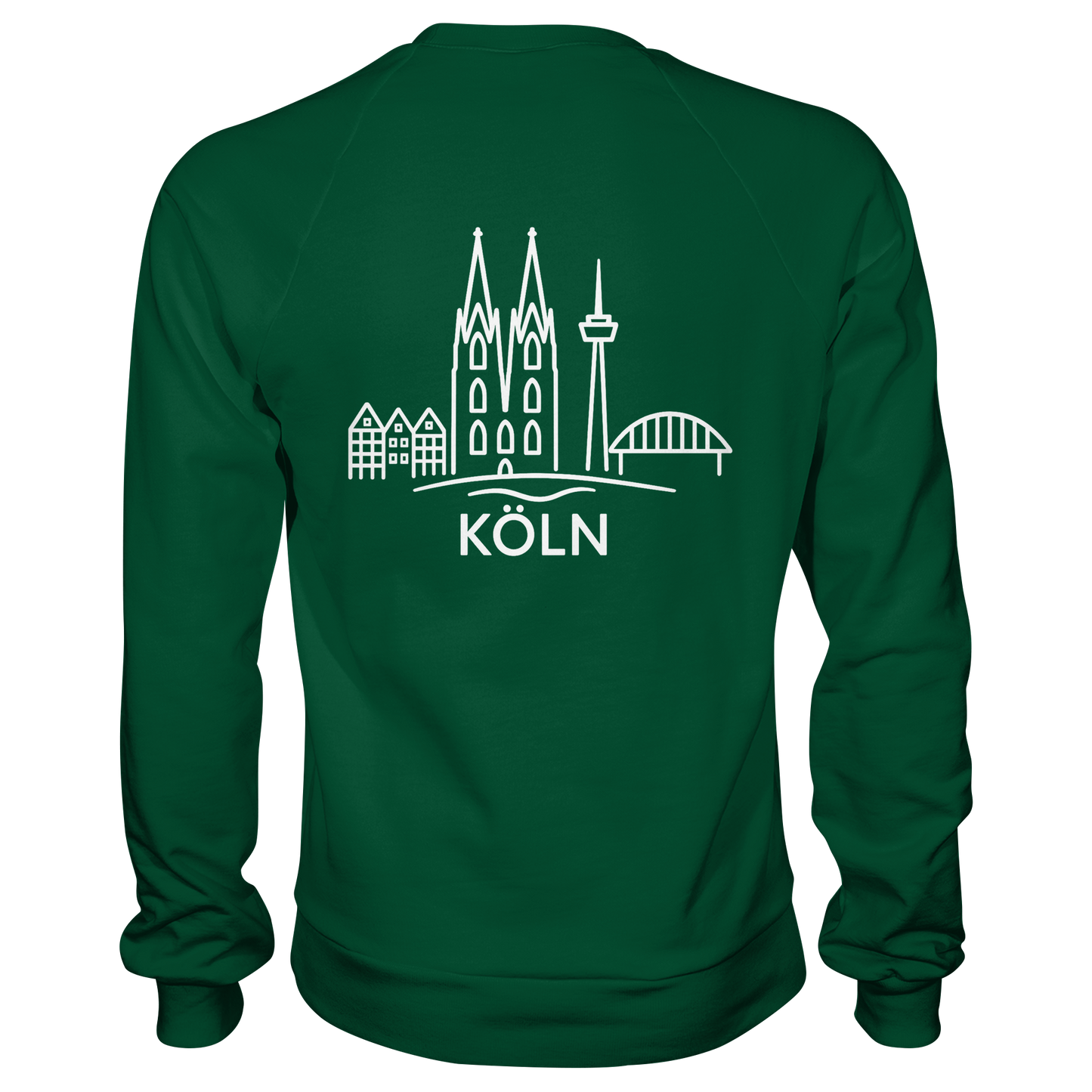 Köln Skyline (großer Druck auf dem Rücken) - Basic Sweatshirt