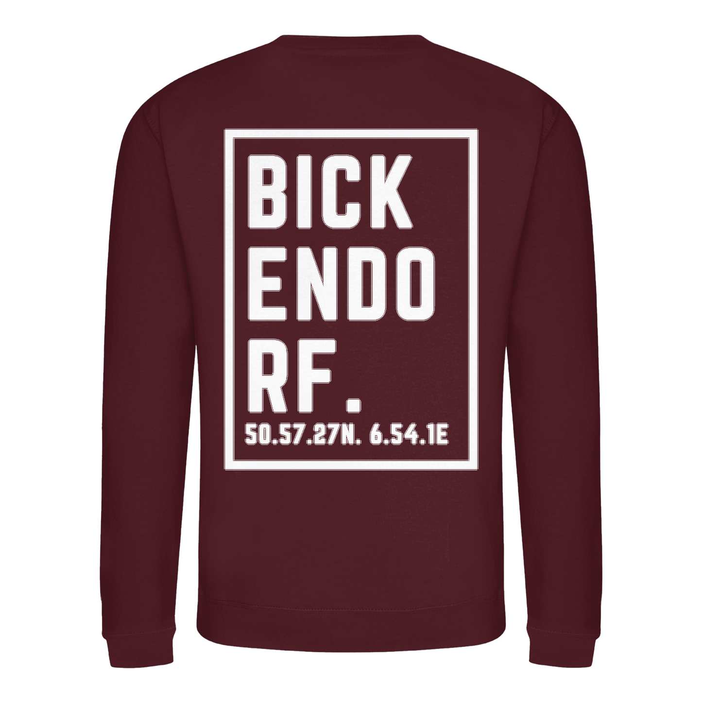 Bickendorf Koordinaten (großer Druck auf dem Rücken) - Basic Sweatshirt