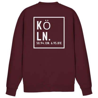 Köln Koordinaten (großer Druck auf dem Rücken) - Basic Sweatshirt