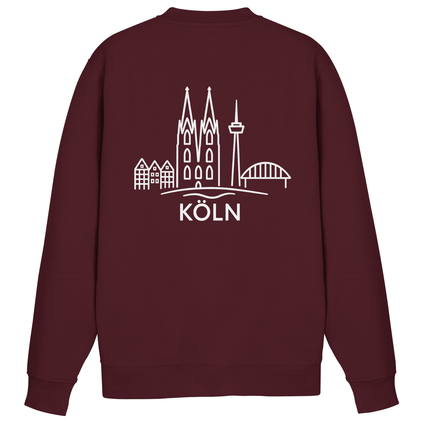 Köln Skyline (großer Druck auf dem Rücken) - Basic Sweatshirt