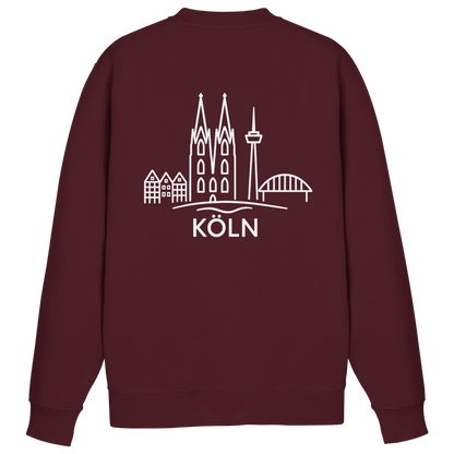Köln Skyline (großer Druck auf dem Rücken) - Basic Sweatshirt