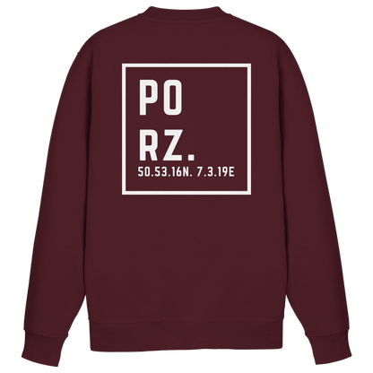 Porz Koordinaten (großer Druck Rücken) - Basic Sweatshirt
