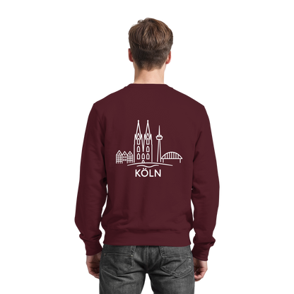 Köln Skyline (großer Druck auf dem Rücken) - Basic Sweatshirt