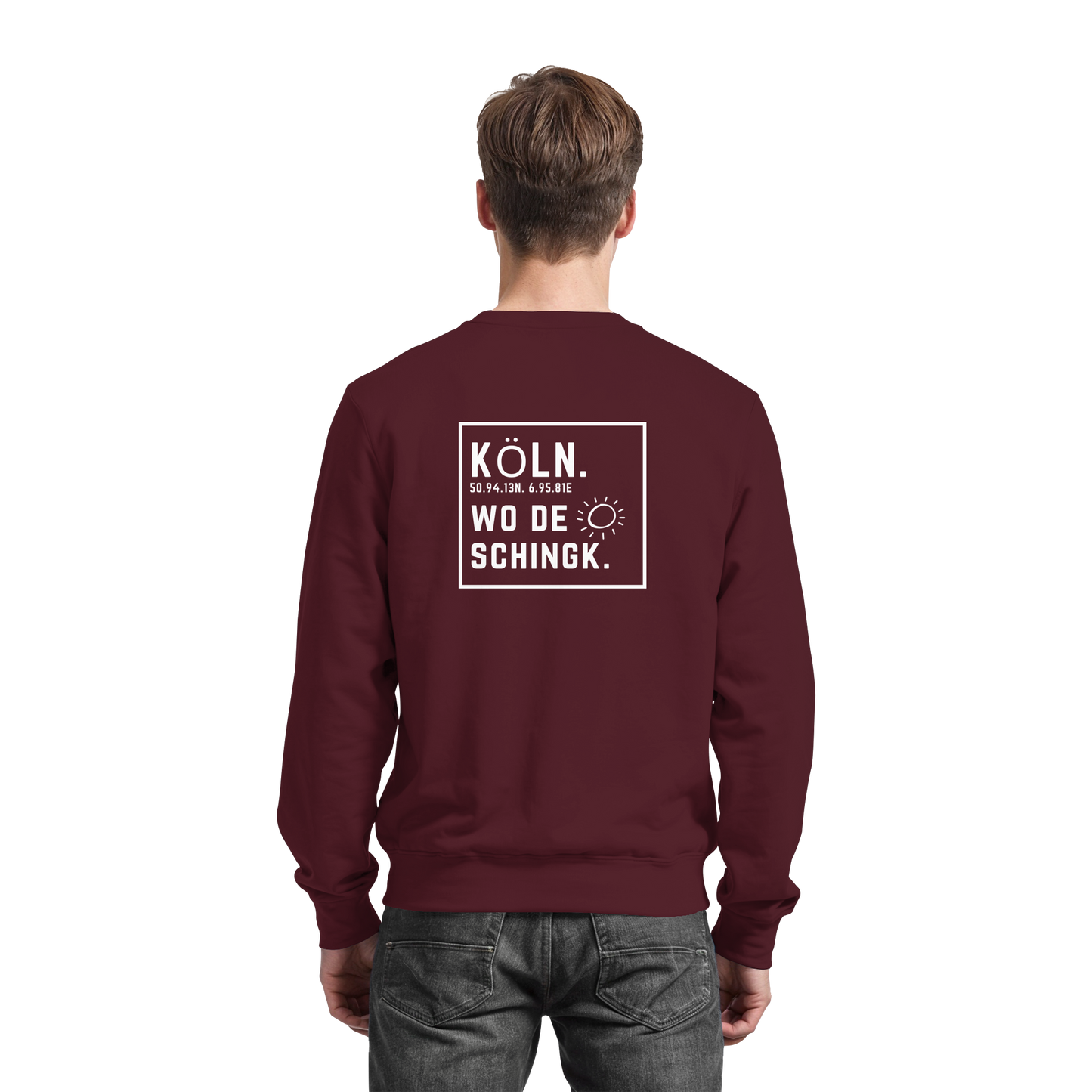 Wo de Sonn schingk - Köln Druck Rücken  - Basic Sweatshirt