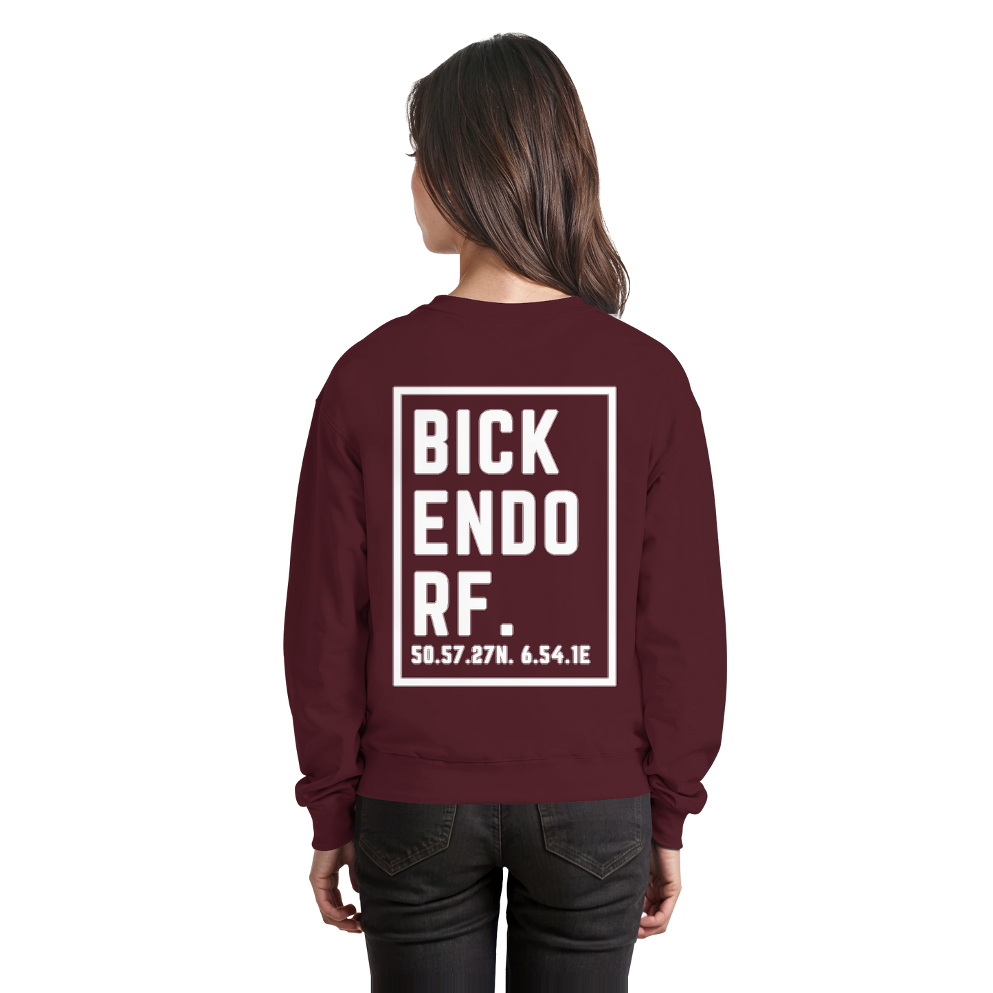 Bickendorf Koordinaten (großer Druck auf dem Rücken) - Basic Sweatshirt
