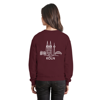 Köln Skyline (großer Druck auf dem Rücken) - Basic Sweatshirt
