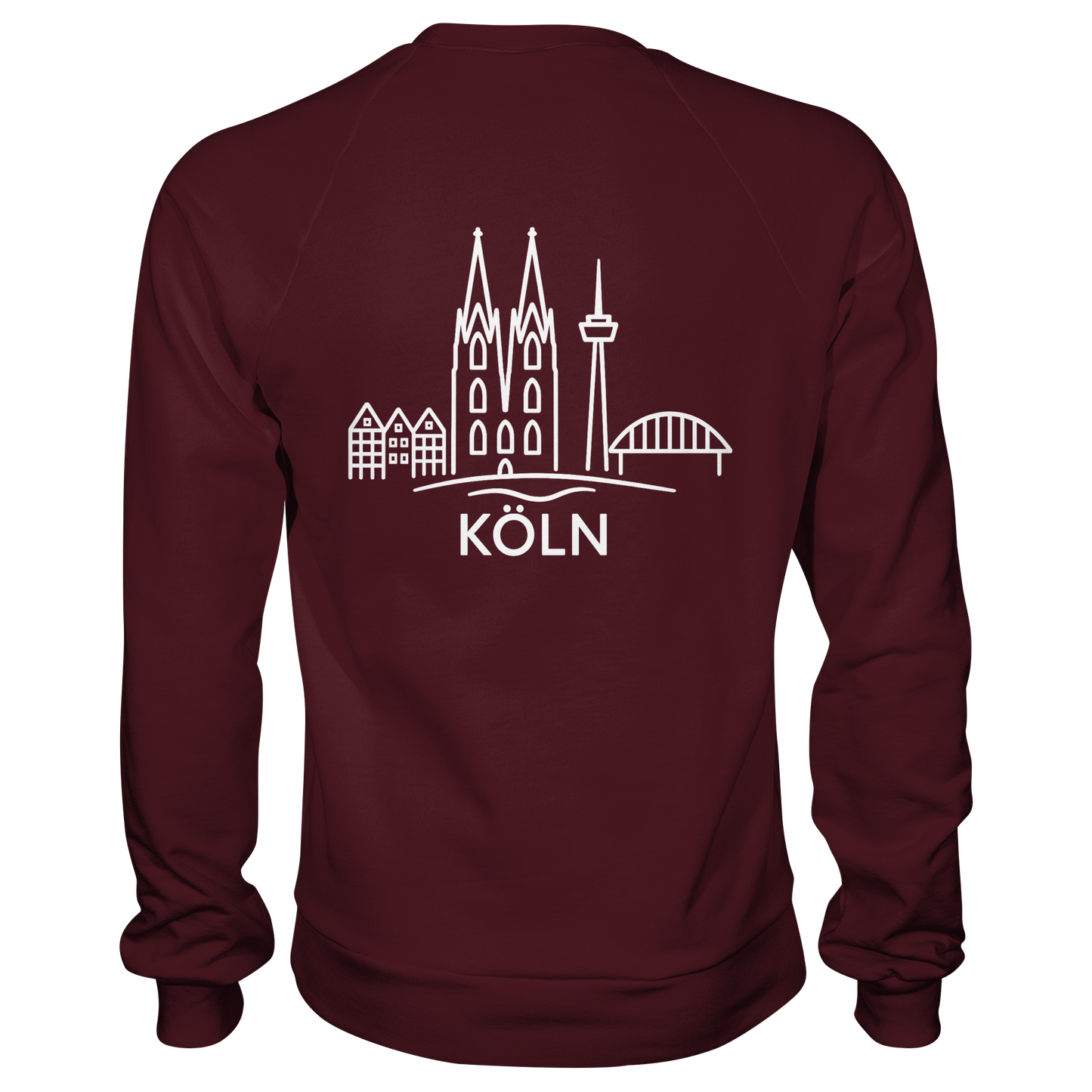 Köln Skyline (großer Druck auf dem Rücken) - Basic Sweatshirt
