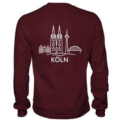 Köln Skyline (großer Druck auf dem Rücken) - Basic Sweatshirt