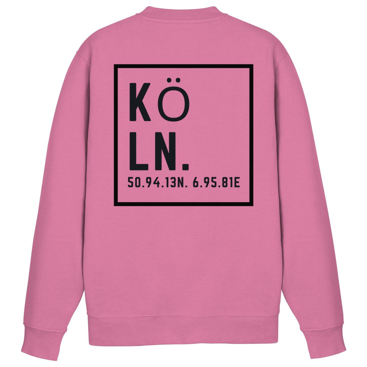 Köln Koordinaten (großer Druck auf dem Rücken) - Basic Sweatshirt