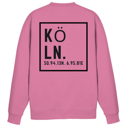 Köln Koordinaten (großer Druck auf dem Rücken) - Basic Sweatshirt