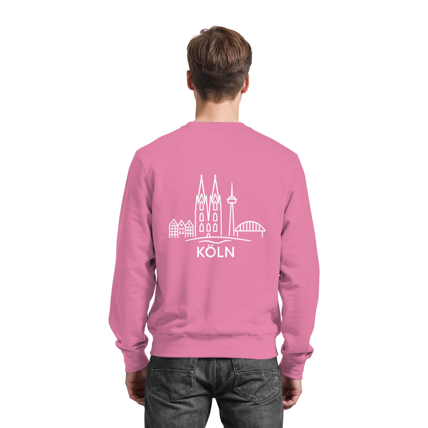 Köln Skyline (großer Druck auf dem Rücken) - Basic Sweatshirt