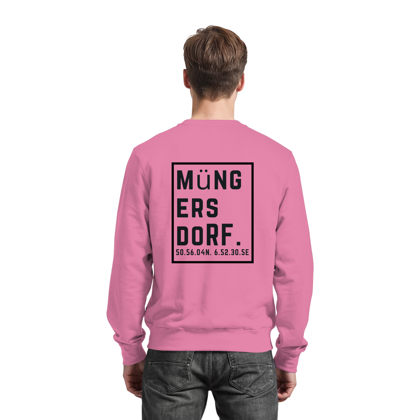 Müngersdorf Koordinaten (großer Druck auf dem Rücken) - Basic Sweatshirt