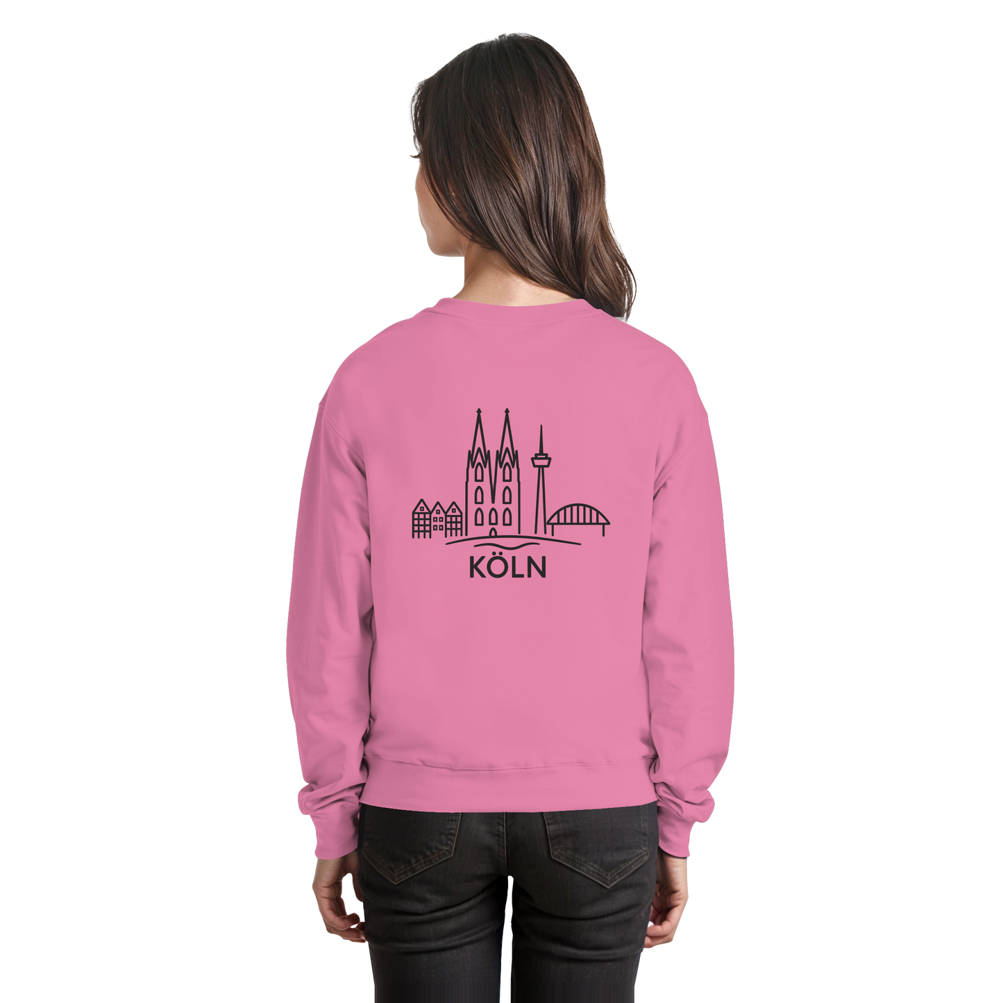 Köln Skyline (großer Druck auf dem Rücken) - Basic Sweatshirt