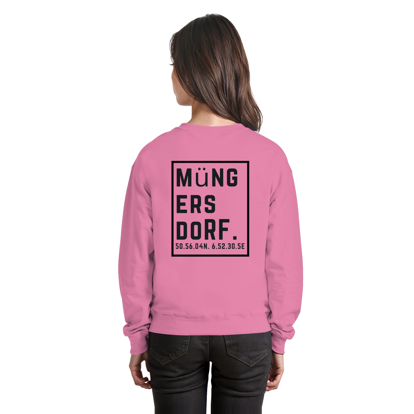 Müngersdorf Koordinaten (großer Druck auf dem Rücken) - Basic Sweatshirt