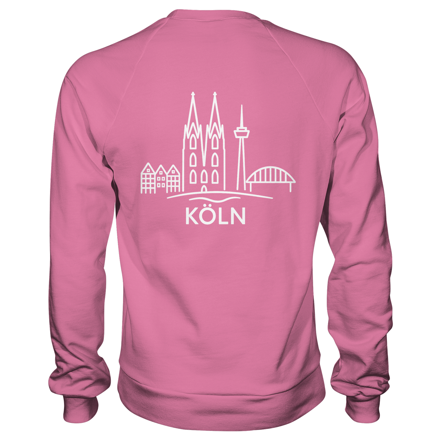 Köln Skyline (großer Druck auf dem Rücken) - Basic Sweatshirt