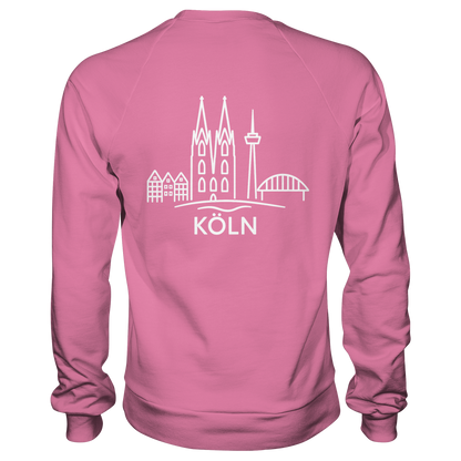 Köln Skyline (großer Druck auf dem Rücken) - Basic Sweatshirt