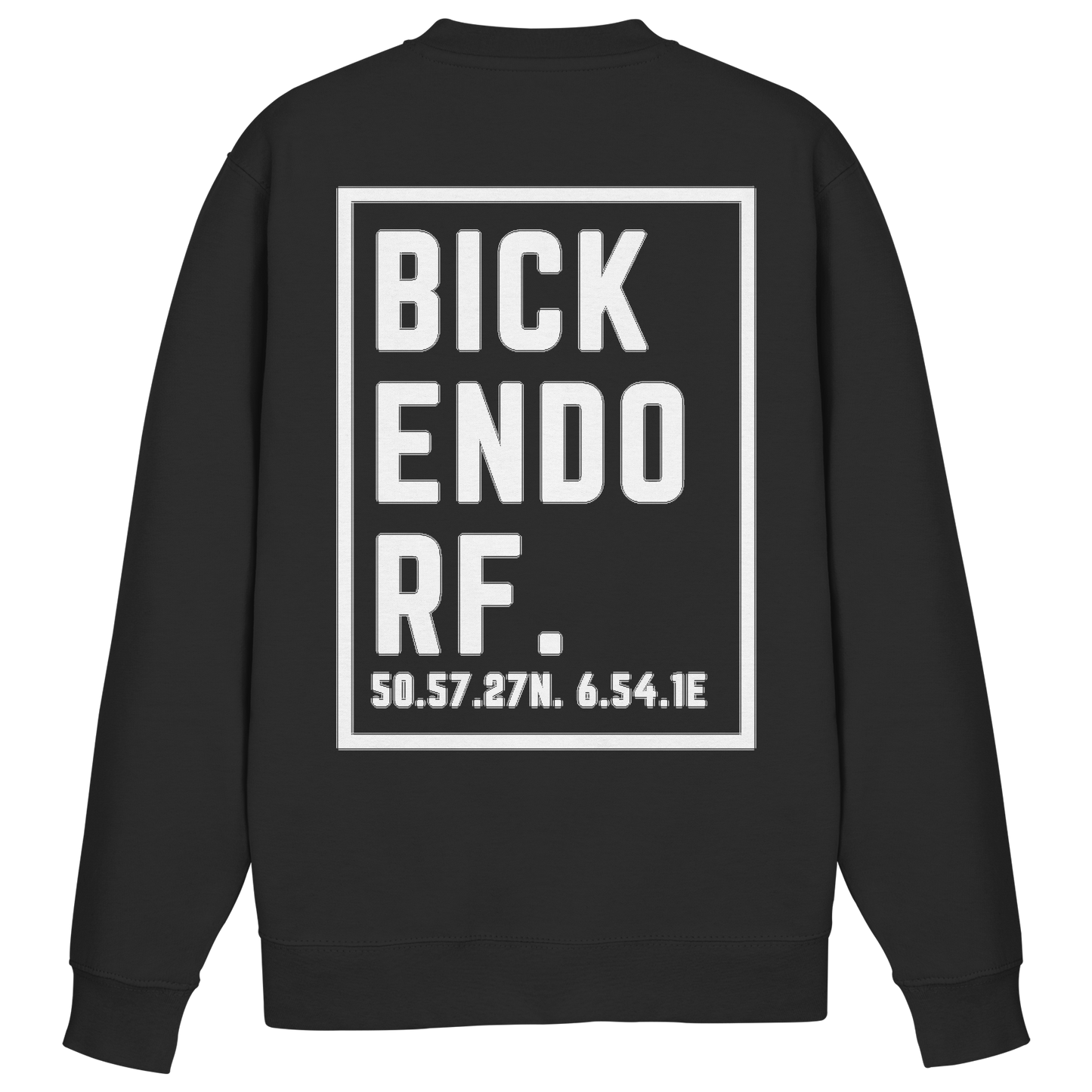 Bickendorf Koordinaten (großer Druck auf dem Rücken) - Basic Sweatshirt