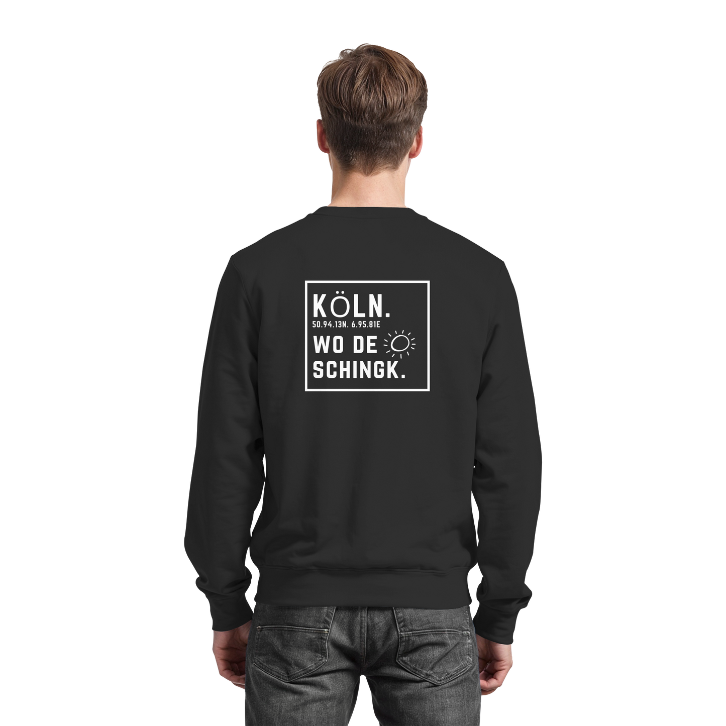 Wo de Sonn schingk - Köln Druck Rücken  - Basic Sweatshirt