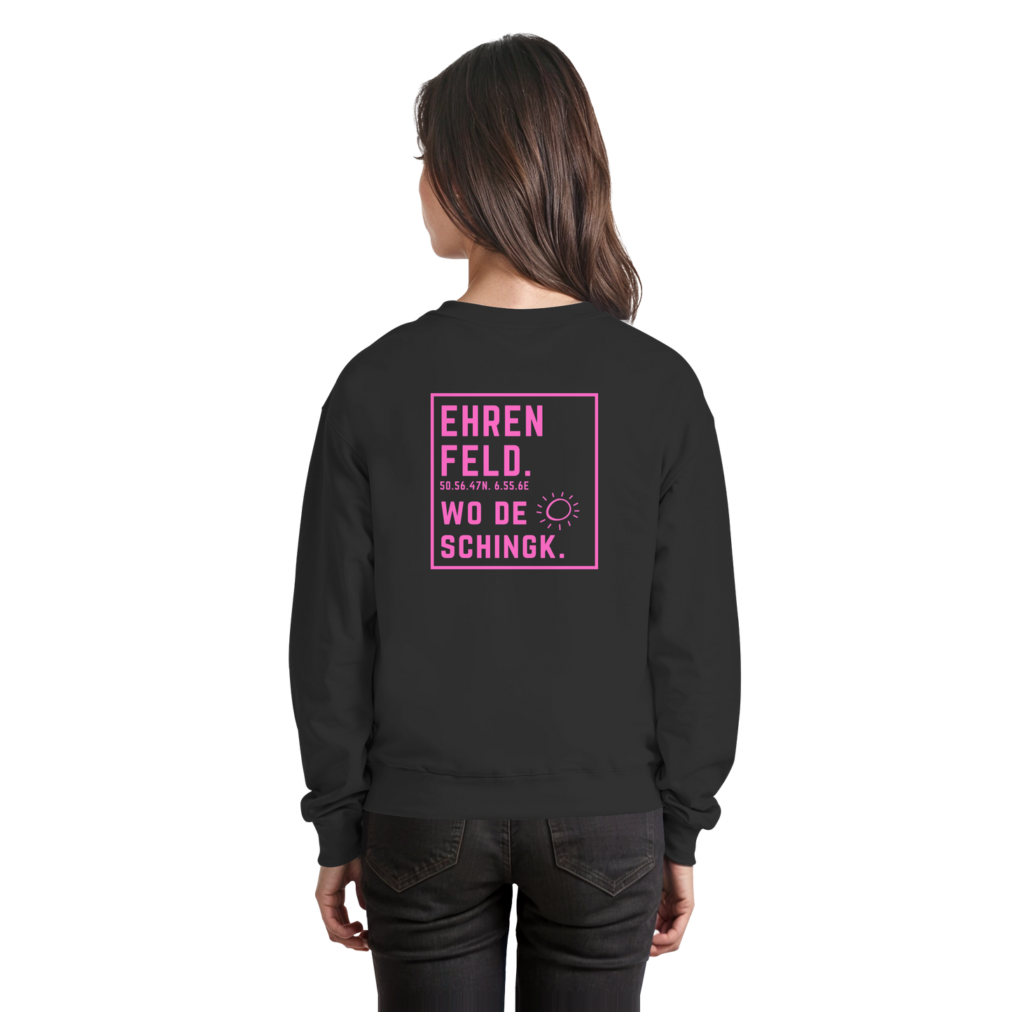 Wo de Sonn schingk - Ehrenfeld Druck Rücken  - Basic Sweatshirt
