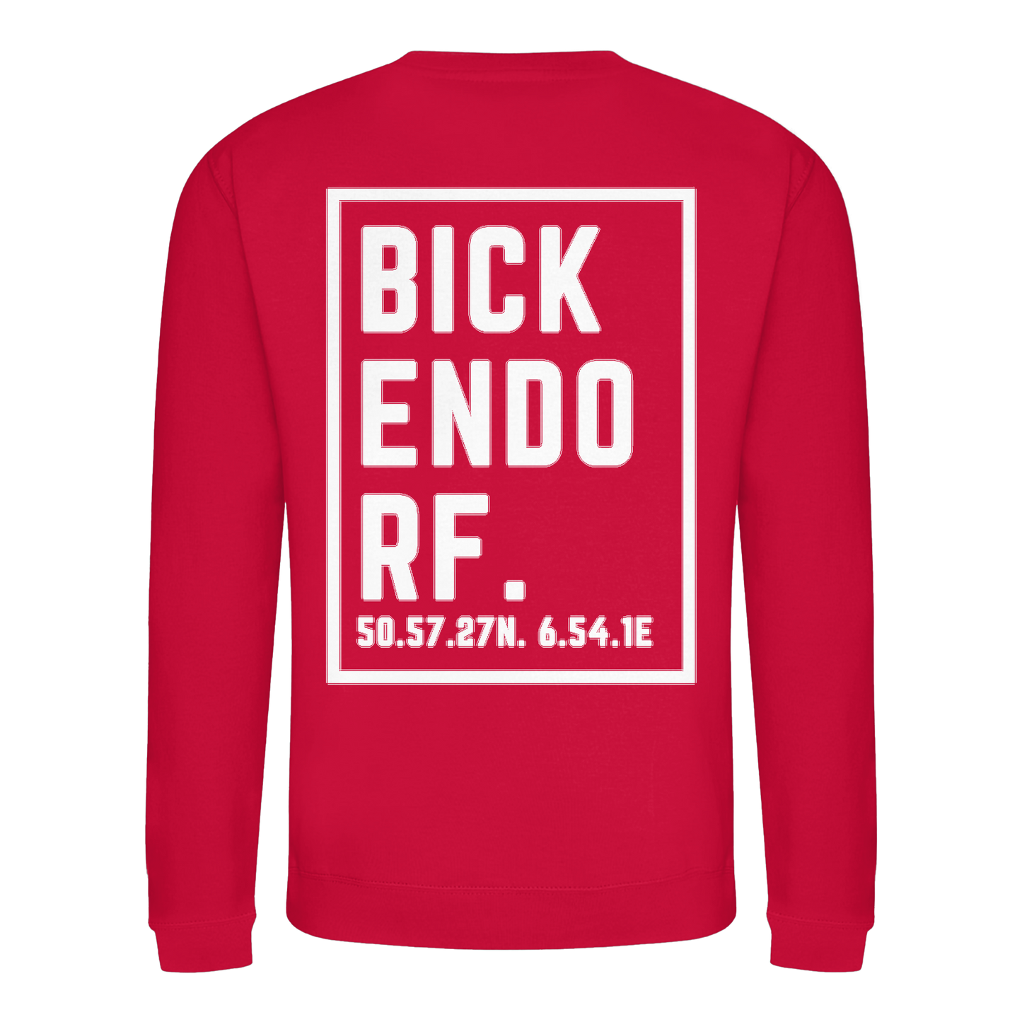 Bickendorf Koordinaten (großer Druck auf dem Rücken) - Basic Sweatshirt