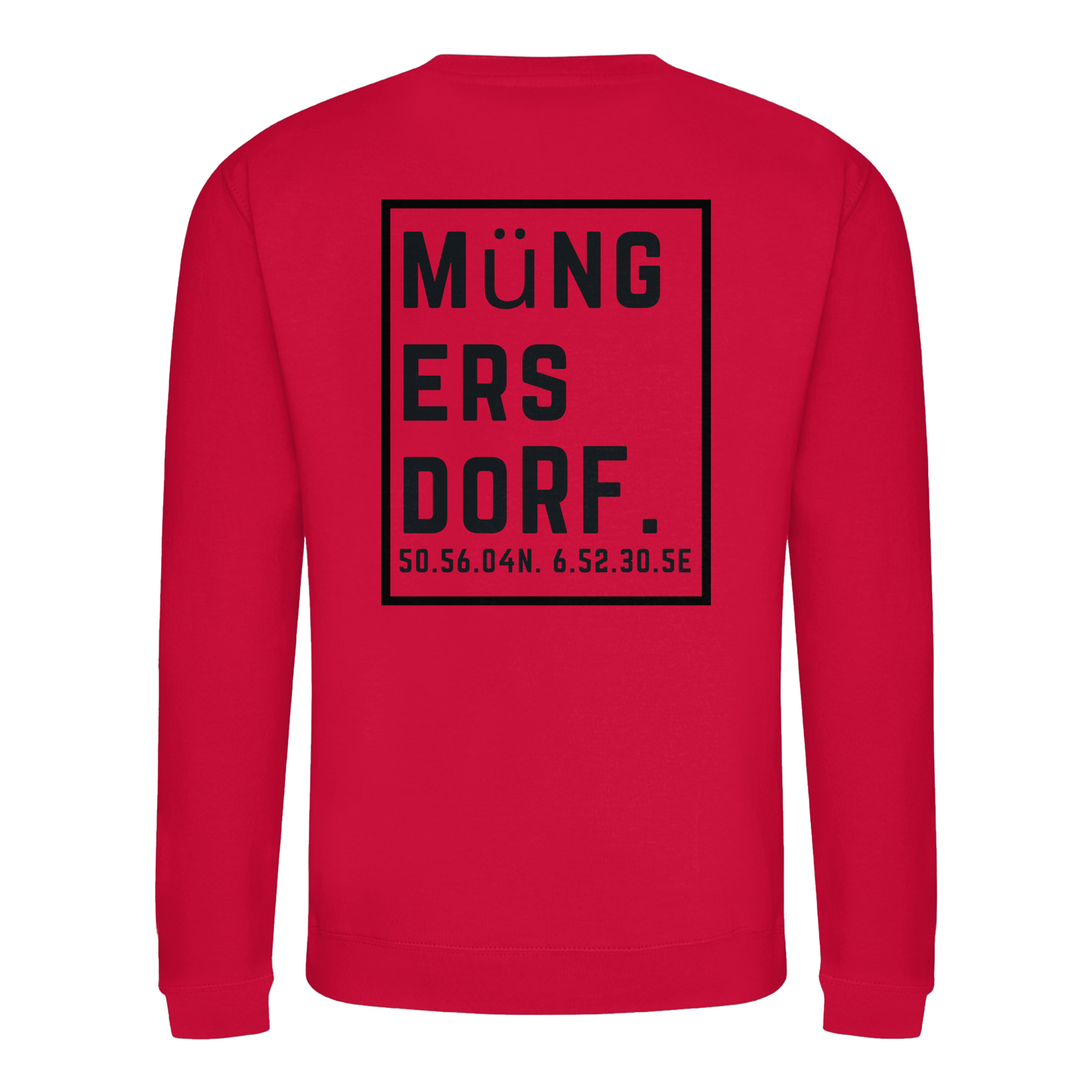 Müngersdorf Koordinaten (großer Druck auf dem Rücken) - Basic Sweatshirt