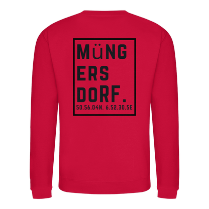 Müngersdorf Koordinaten (großer Druck auf dem Rücken) - Basic Sweatshirt