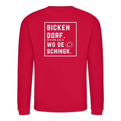 Wo de Sonn schingk - Bickendorf Druck Rücken - Basic Sweatshirt