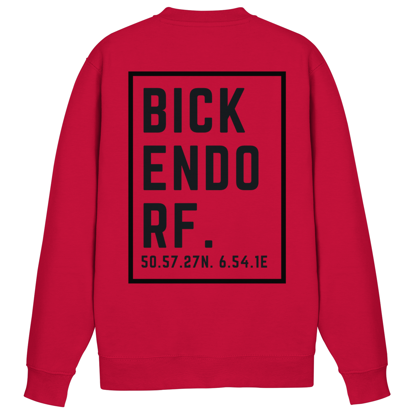 Bickendorf Koordinaten (großer Druck auf dem Rücken) - Basic Sweatshirt