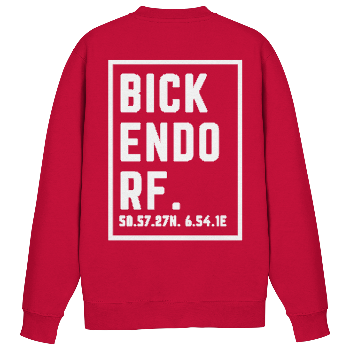Bickendorf Koordinaten (großer Druck auf dem Rücken) - Basic Sweatshirt