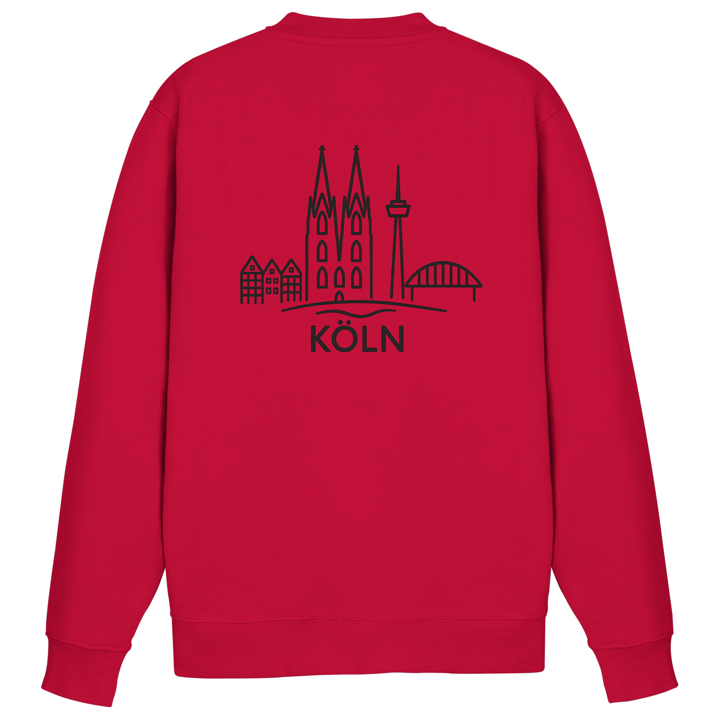 Köln Skyline (großer Druck auf dem Rücken) - Basic Sweatshirt