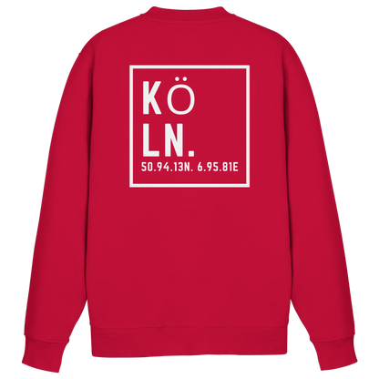 Köln Koordinaten (großer Druck auf dem Rücken) - Basic Sweatshirt