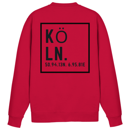 Köln Koordinaten (großer Druck auf dem Rücken) - Basic Sweatshirt