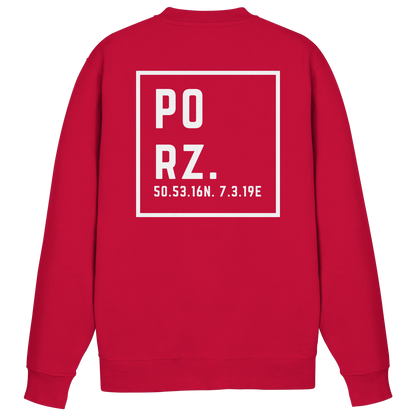 Porz Koordinaten (großer Druck Rücken) - Basic Sweatshirt